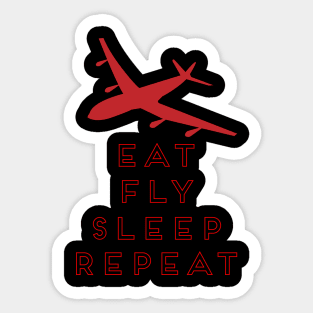 Eat fly sleep repeat Sticker